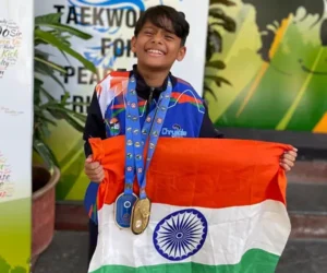 Anya Mazumder- India at the 10th Asian Taekwondo Championship in Bengaluru