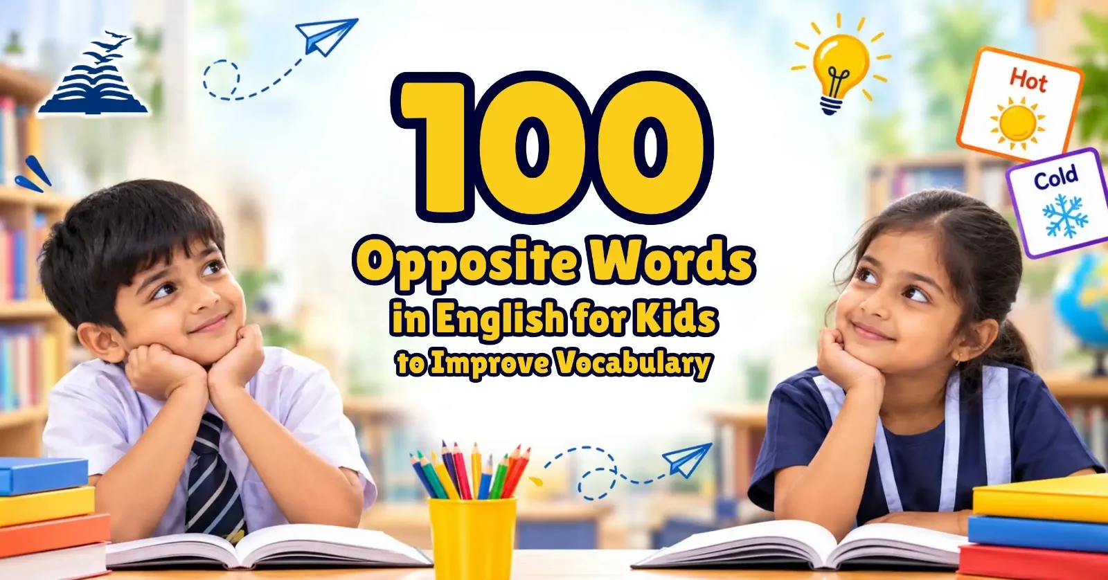 100 Opposite Words in English for Kids to Improve Vocabulary -Presidency School Bangalore North